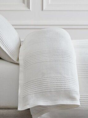 West Elm Cotton Cloud Jersey Duvet Cover White and Gray Jersey Twin